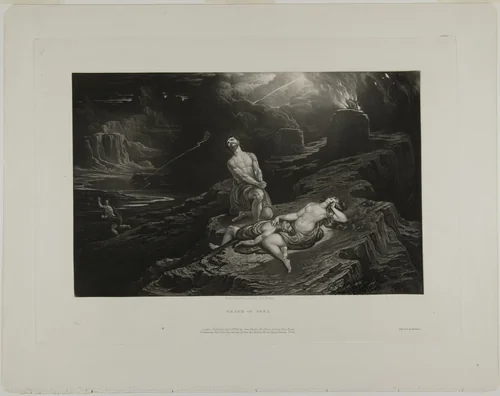 The Death of Abel, from Illustrations of the Bible by John Martin, print, 1831
