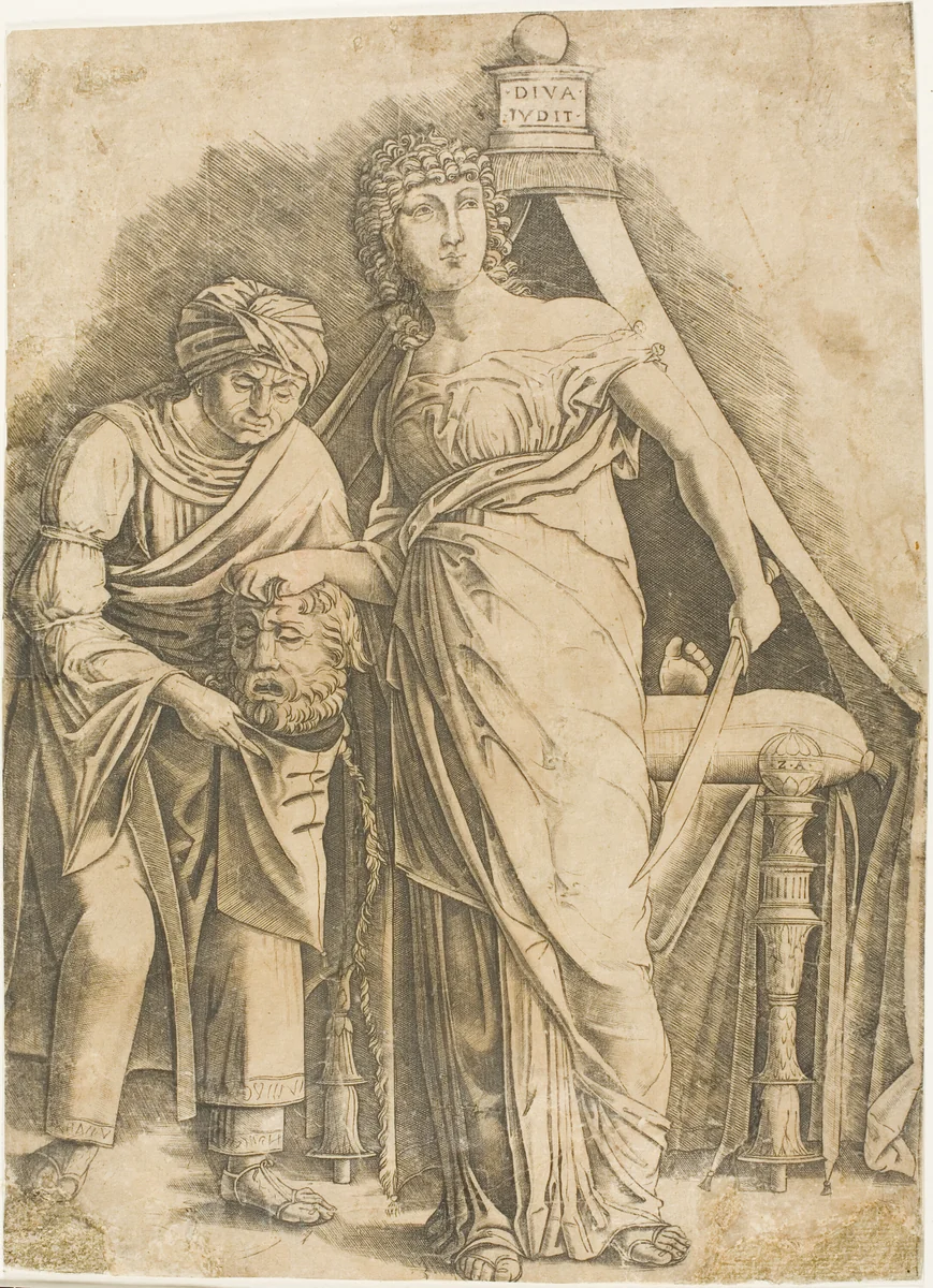Judith with the Head of Holofernes by Giovanni Antonio da Brescia, print, 1492-1502