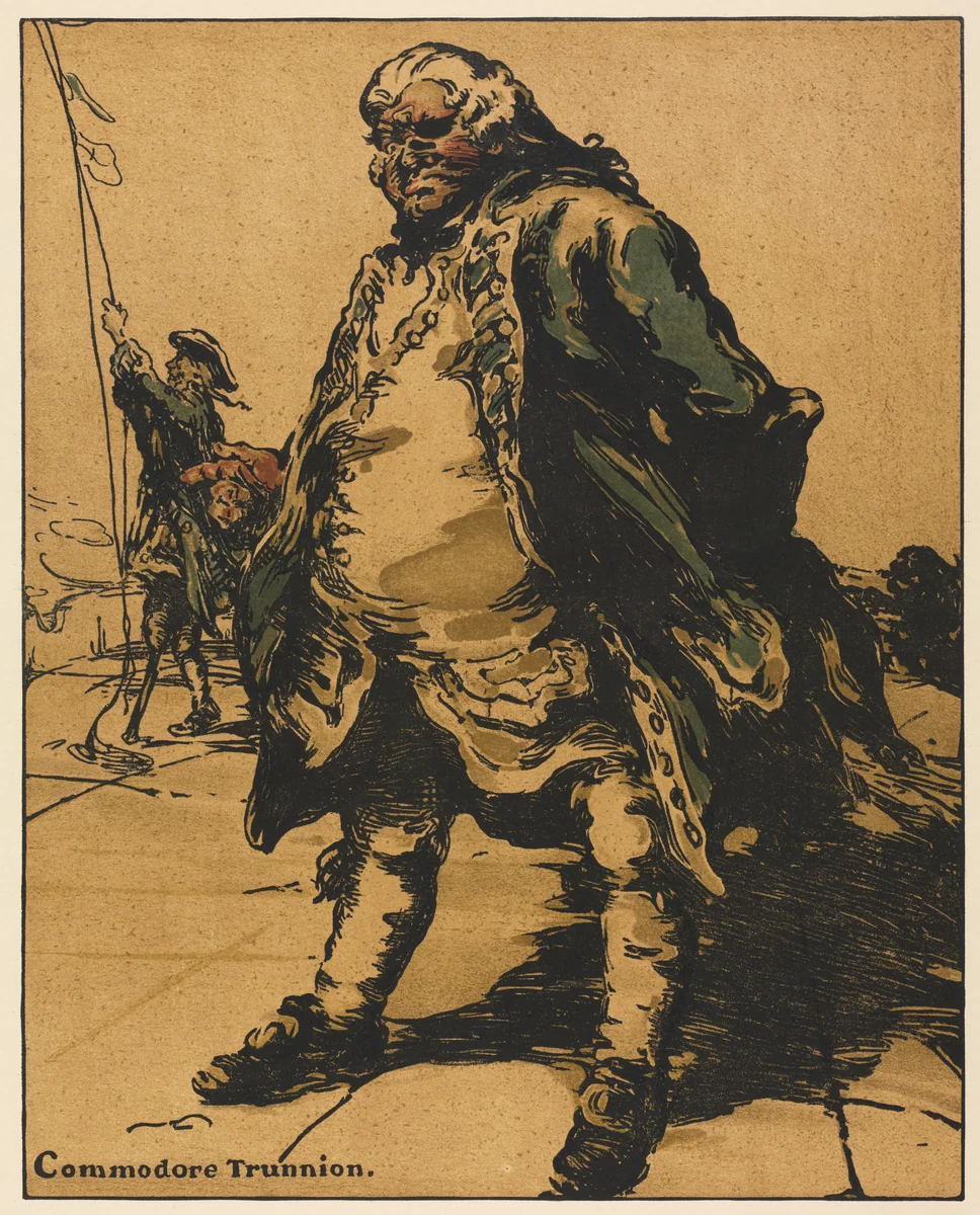 Characters of Romance: Commodore Trunnion by William Nicholson, print, 1900