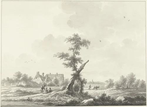 Het dorp Driebergen by Nicolaas Wicart, drawing, 1758-1815