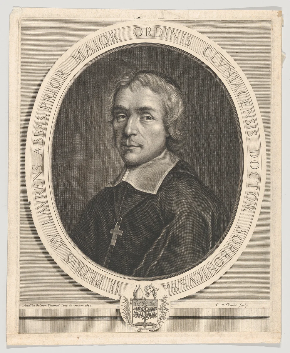 Portrait of Pierre du Laurens by Guillaume Vallet, print, 1665-1675