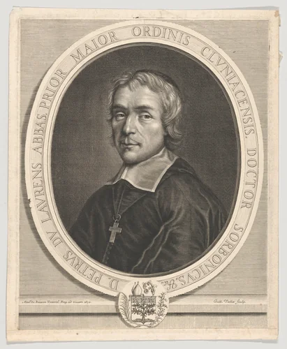 Portrait of Pierre du Laurens by Guillaume Vallet, print, 1665-1675