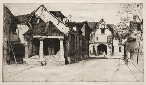 Old Museum, Beauvais by David Young Cameron, print, 1917