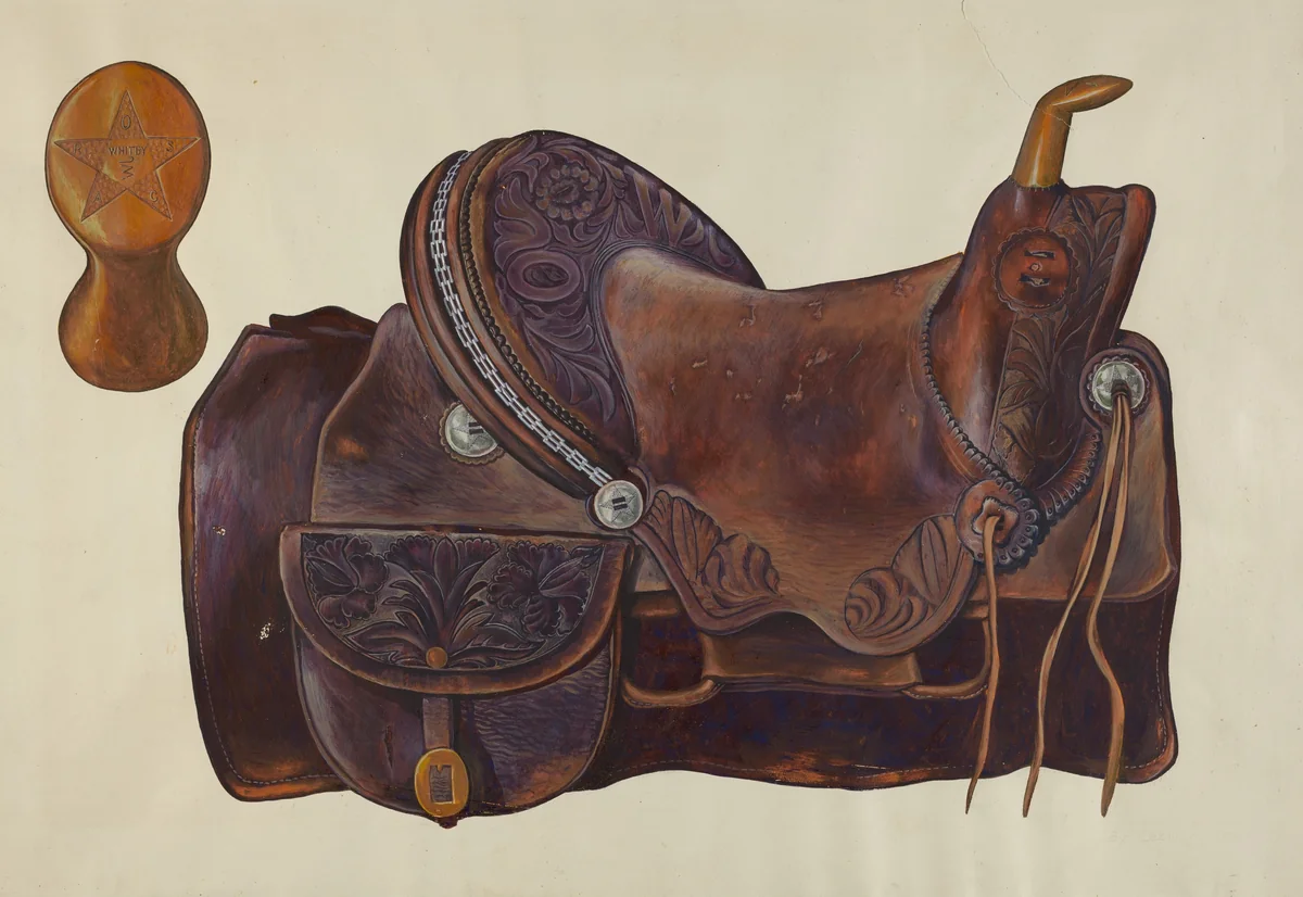 Saddle by American 20th Century, index of american design, 1938