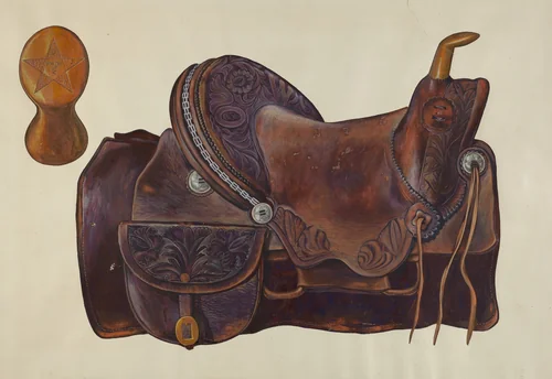 Saddle by American 20th Century, index of american design, 1938