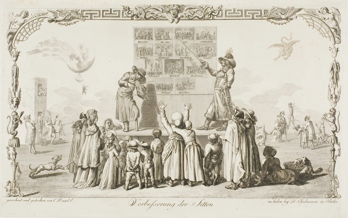 The Improvement of Morals by Daniel Nikolaus Chodowiecki, print, 1786