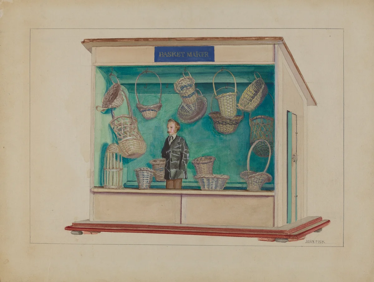 Basket Maker's Store by John Fisk, index of american design, 1936
