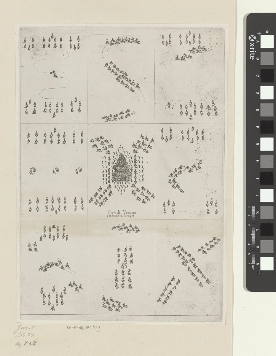 Paardenballet by Stefano della Bella, print, 1652