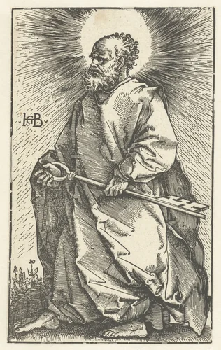 Petrus met sleutel by Unknown, print, 1519
