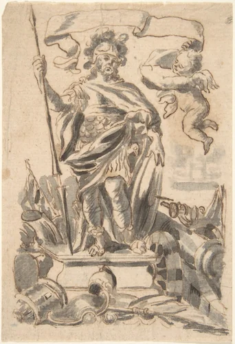 Design for a Book Illustration by William Faithorne, drawing, 1600-1700