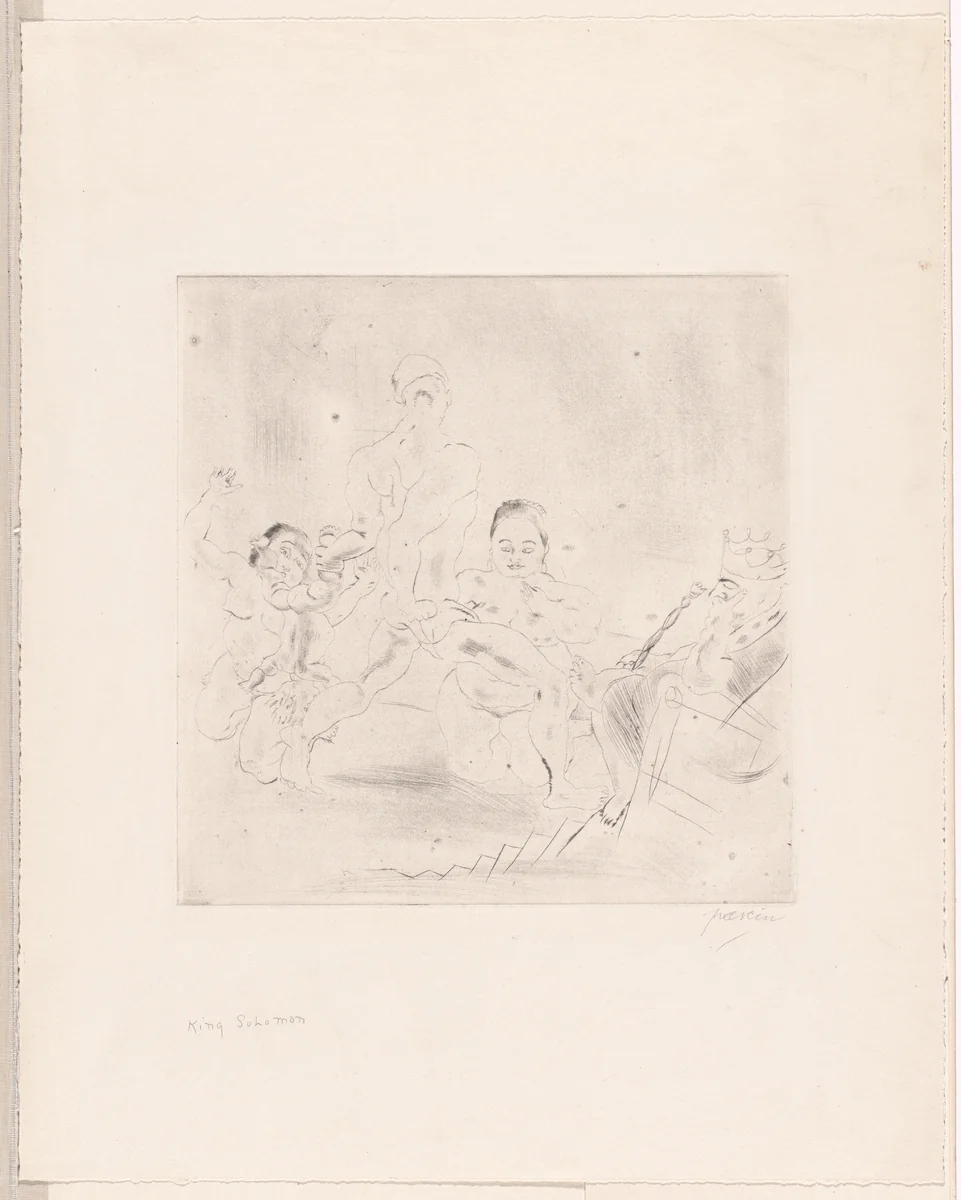 The Judgment of Solomon by Jules Pascin, print, 1925