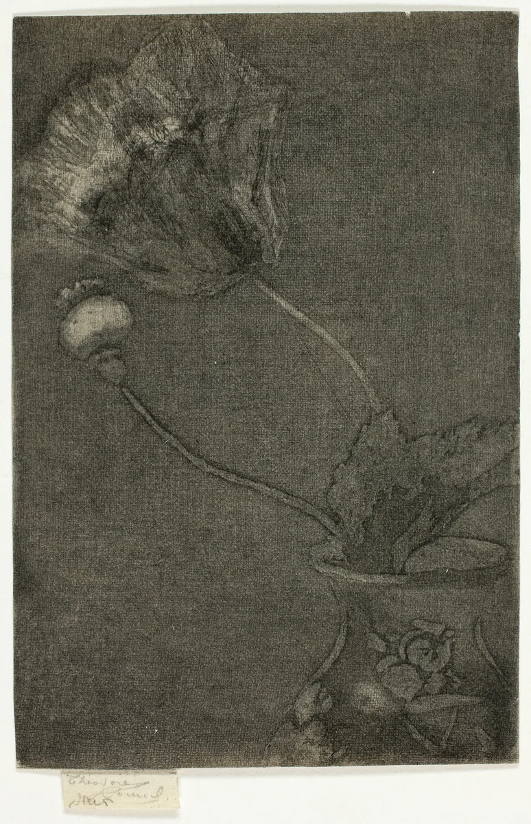 Poppy in a Vase by Theodore Roussel, print, 1890-1895