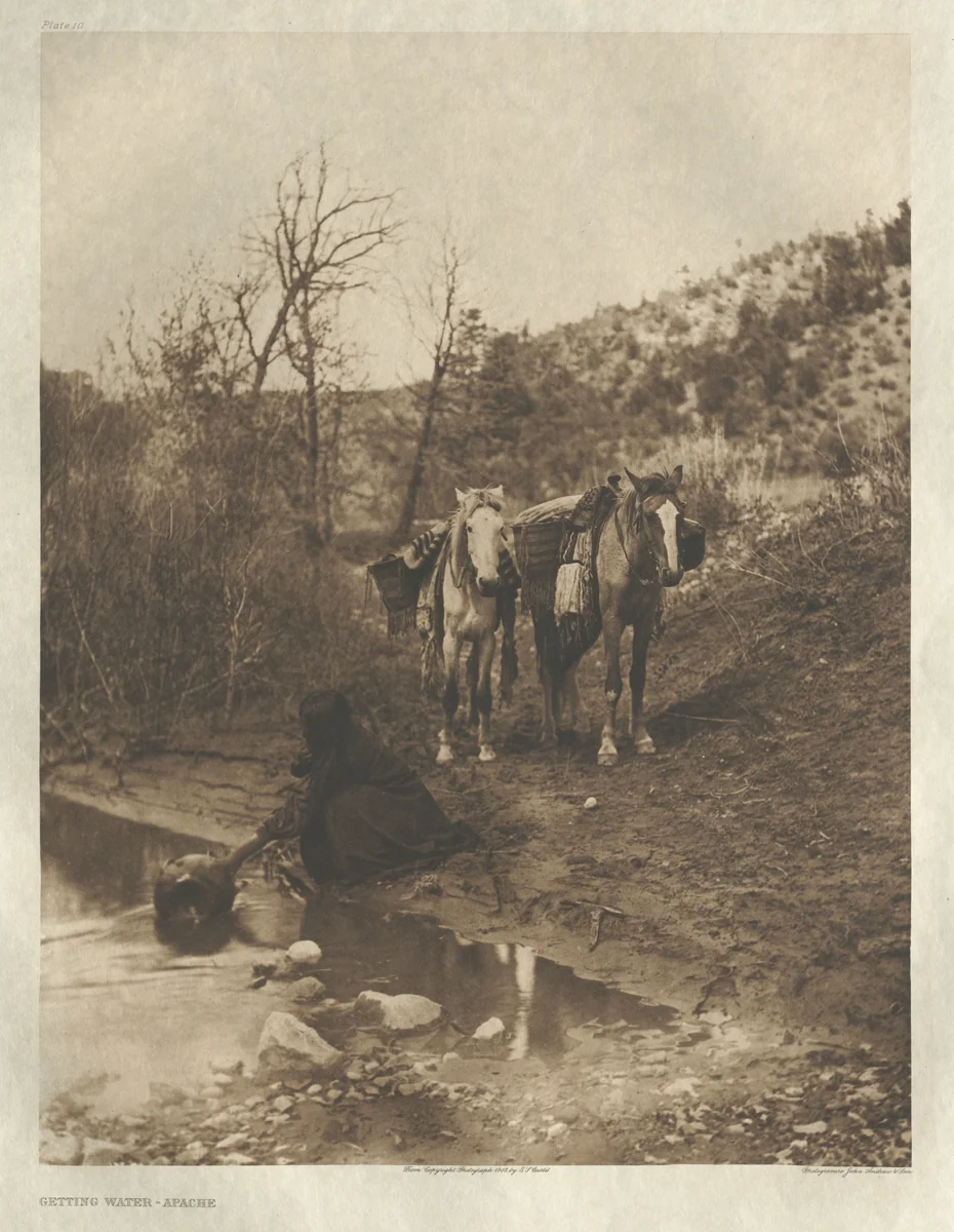 Portfolio I, Plate 10: Getting Water by Edward Curtis, other, 1903