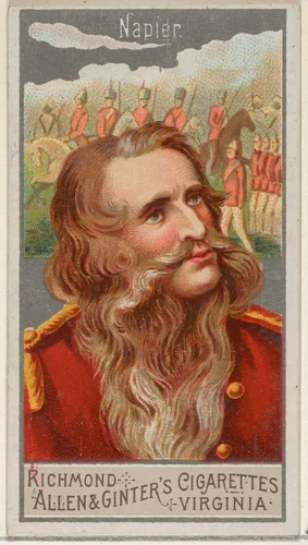 Napier, from the Great Generals series (N15) for Allen & Ginter Cigarettes Brands by Allen & Ginter, print, 1888