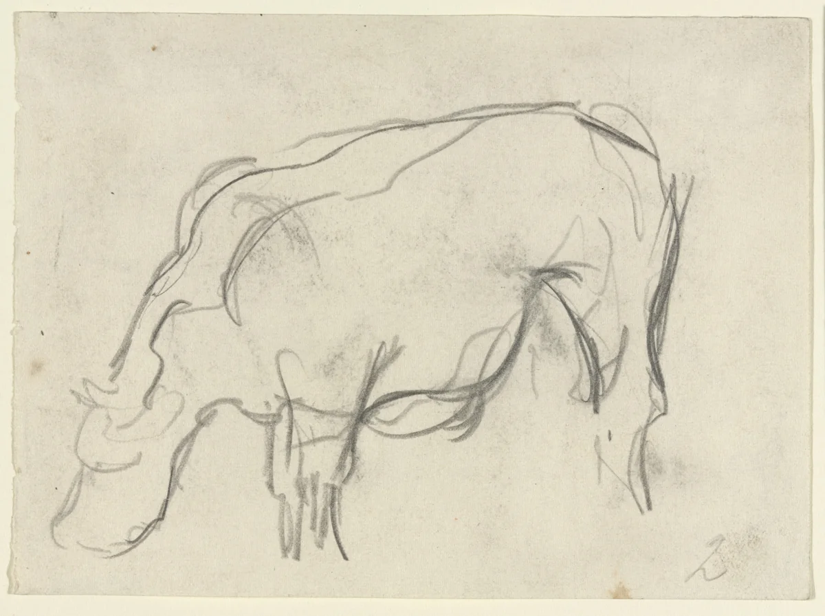 Study for Composition VIII (The Cow) by Theo van Doesburg, drawing, 1917