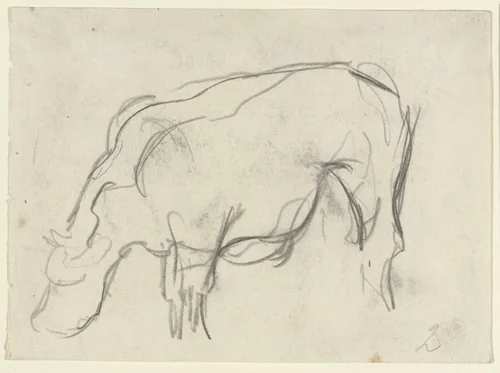 Study for Composition VIII (The Cow) by Theo van Doesburg, drawing, 1917