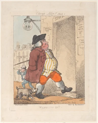 Waddling In! by Thomas Rowlandson, print, 1799