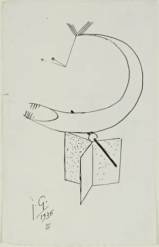 Study for Head by Julio González, drawing, 1935