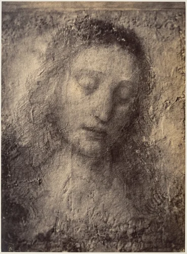[Copy of the head of Christ from Leonardo da Vinci's “The Last Supper”] by Léon Gérard, photograph, 1857-1861
