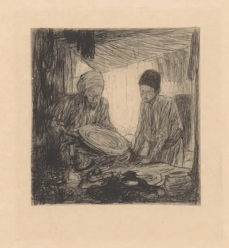 Koperslager in Constantinopel by Marius Bauer, print, 1889