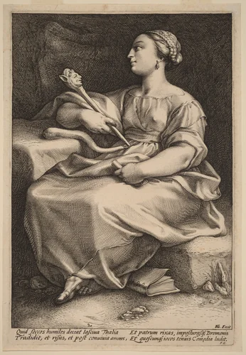 Thalia by Hendrick Goltzius, print, 1592