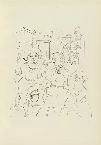 Verlobung (plate, folio 21) from Ecce Homo by George Grosz, illustrated book, 1922
