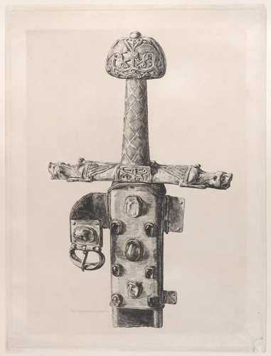 Sword of Charlemagne by Jules Ferdinand Jacquemart, print, 1864
