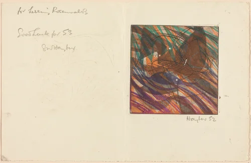 Greeting Card by Stanley William Hayter, print, 1952-1953