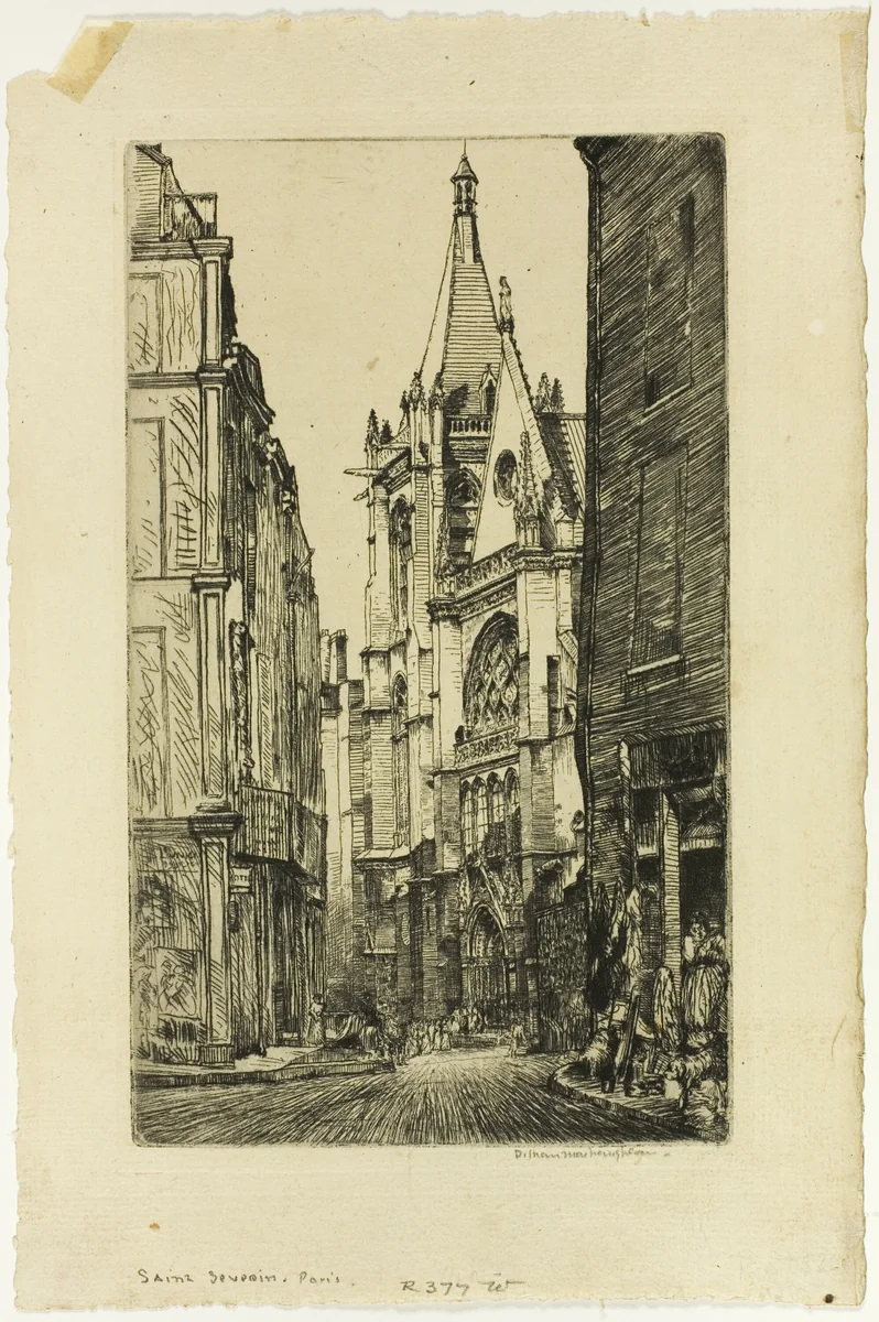 St. Séverin, Paris by Donald Shaw MacLaughlan, print, 1902