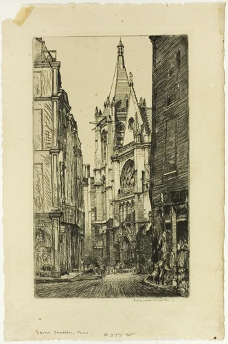 St. Séverin, Paris by Donald Shaw MacLaughlan, print, 1902