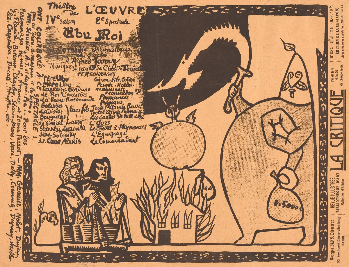 Ubu Roi by Alfred Jarry, print, 1896