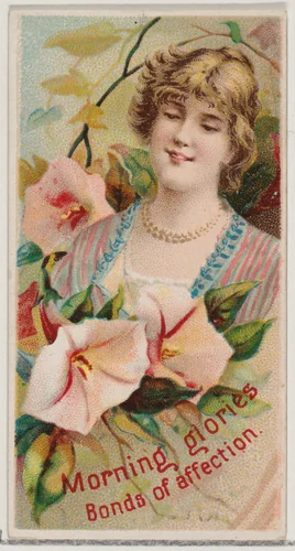 Morning Glories: Bonds of Affection, from the series Floral Beauties and Language of Flowers (N75) for Duke brand cigarettes by American Tobacco Company, print, 1892