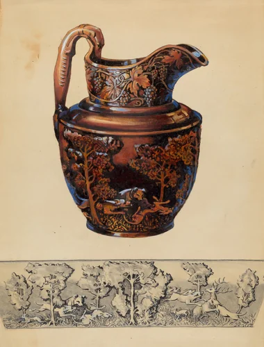 Pitcher by Charles Caseau, index of american design, 1936