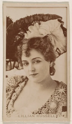 Lillian Russell, from the Actresses series (N245) issued by Kinney Brothers to promote Sweet Caporal Cigarettes by Kinney Brothers Tobacco Company, photograph, 1890