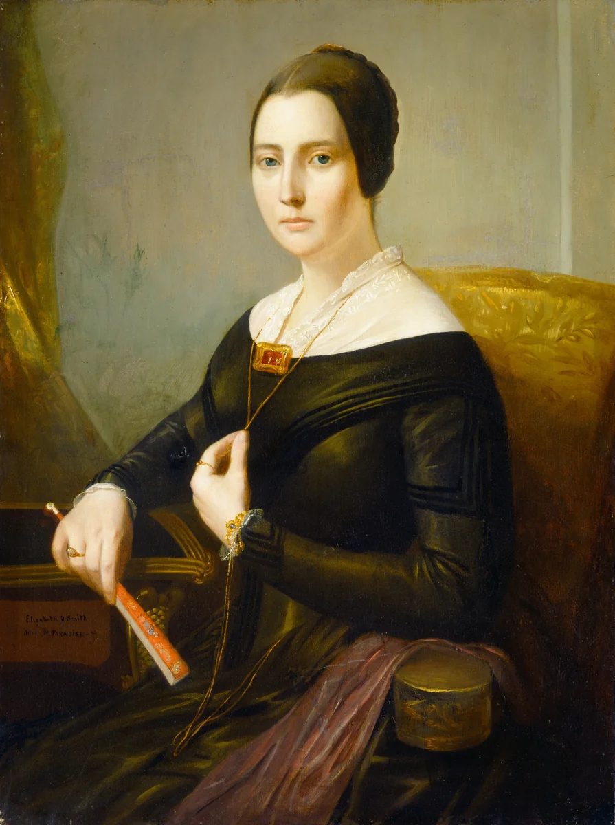 Elizabeth Oakes Prince Smith (Mrs. Seba Smith) by John Wesley Paradise, painting, 1845