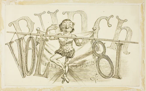 Study for Title Page from Punch, Volume 81 by Charles Samuel Keene, drawing, 1881