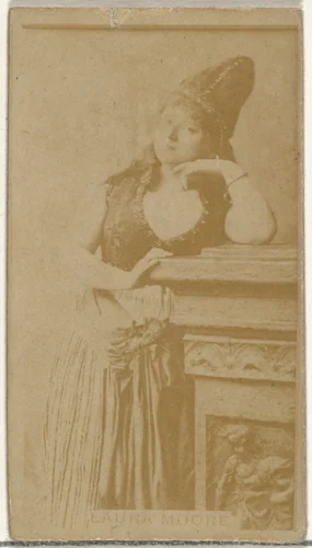 Laura Moore, from the Actors and Actresses series (N145-8) issued by Duke Sons & Co. to promote Duke Cigarettes by W. Duke, Sons & Co., photograph, 1890-1895