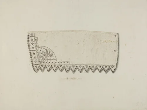 Embroidered Cuff by Marie Famularo, index of american design, 1939