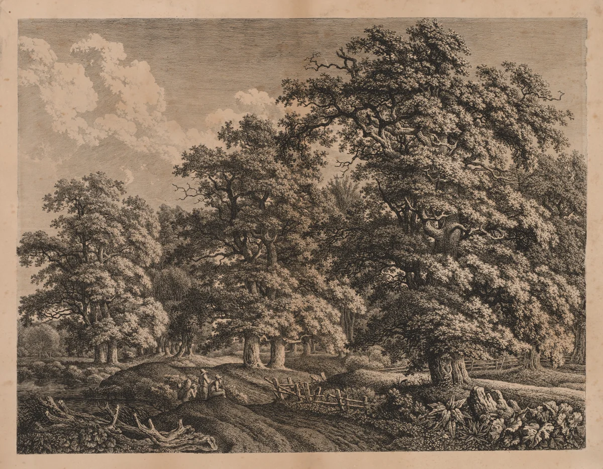 Landscape and Three Figures by Carl Wilhelm Kolbe, print