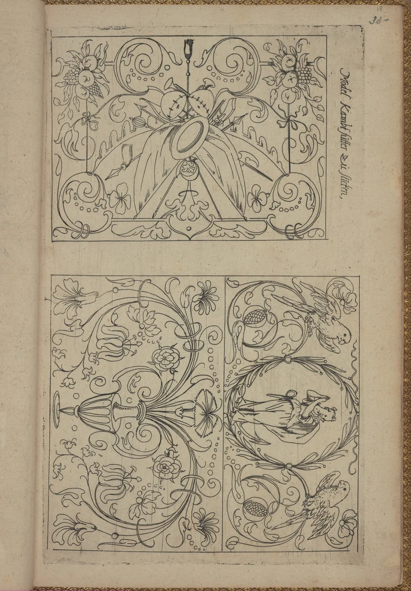 New Modelbüch (Page 18r) by Andreas Bretschneider, book, 1615