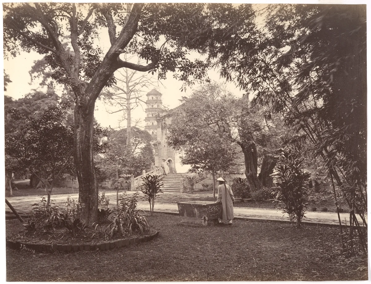 Garden at the English Consulate, Canton by John Thomson, photograph, 1869