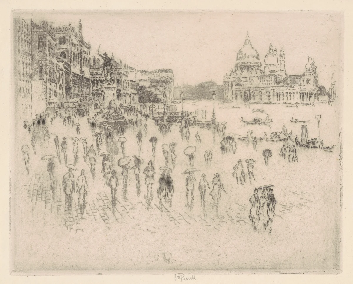 On the Riva, from Pennell's Window by Joseph Pennell, print, 1883