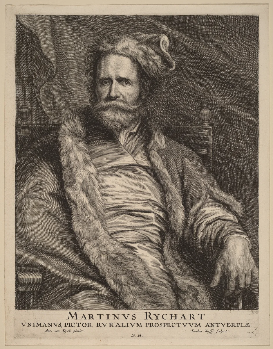 Martin Rijckaert by Jacobus Neeffs, print, 1626-1641