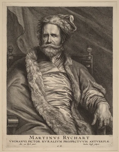 Martin Rijckaert by Jacobus Neeffs, print, 1626-1641