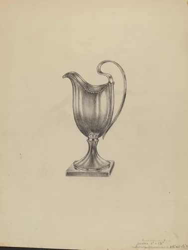 Silver Pitcher by Gerald Bernhardt, index of american design, 1935-1942