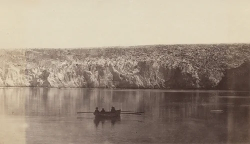 “The glacier as seen when sailing up the fiord” by George P. Critcherson, John L. Dunmore, William Bradford, photograph, 1869