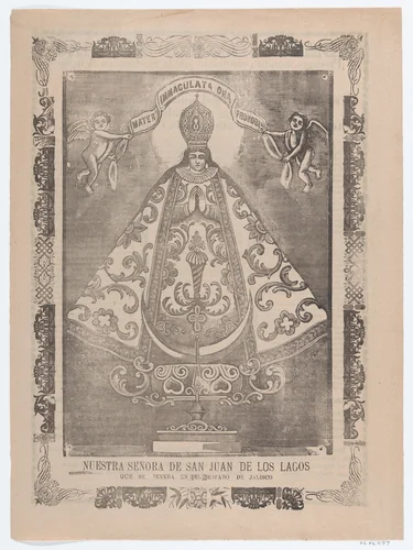 Broadsheet with image of Our Lady of San Juan de los Lagos, venerated in Jalisco by José Guadalupe Posada, print, 1910