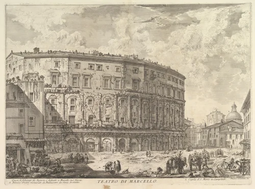The Theatre of Marcellus (Teatro di Marcello), from "Vedute di Roma" by Giovanni Battista Piranesi, print, 1752-1762