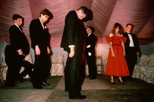 Hypnosis Demonstration, Cambridge University Ball by Chris Steele-Perkins, photograph, 1980-1989