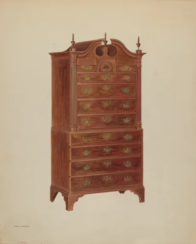 Chest-On-Chest by Arthur Johnson, index of american design, 1938